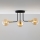 Jupiter 2037 - Lámpara colgante BURANO 3xG9/10W/230V negro/dorado/beige