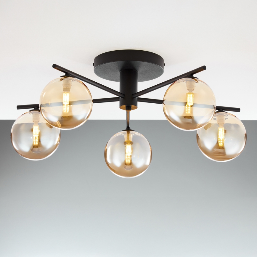 Jupiter 2047 - Lámpara de techo PRATO 5xG9/10W/230V negro/beige