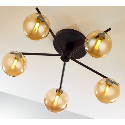 Jupiter 2047 - Lámpara de techo PRATO 5xG9/10W/230V negro/beige