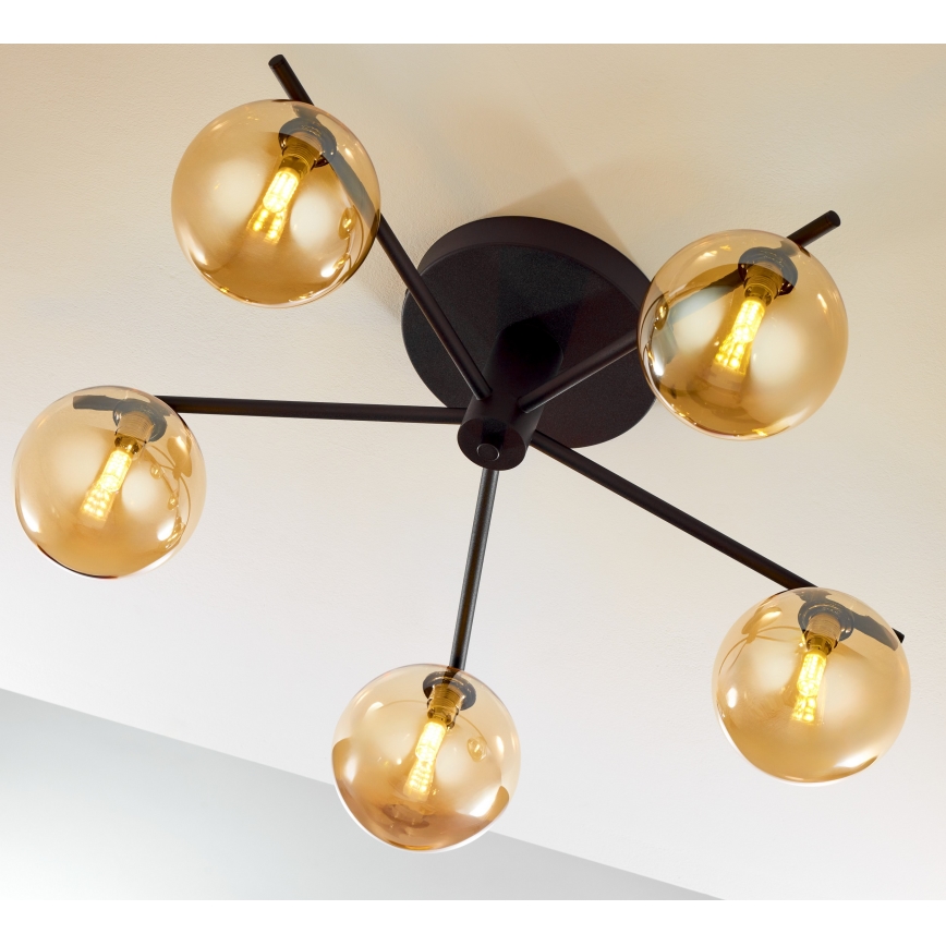 Jupiter 2047 - Lámpara de techo PRATO 5xG9/10W/230V negro/beige
