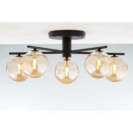 Jupiter 2047 - Lámpara de techo PRATO 5xG9/10W/230V negro/beige