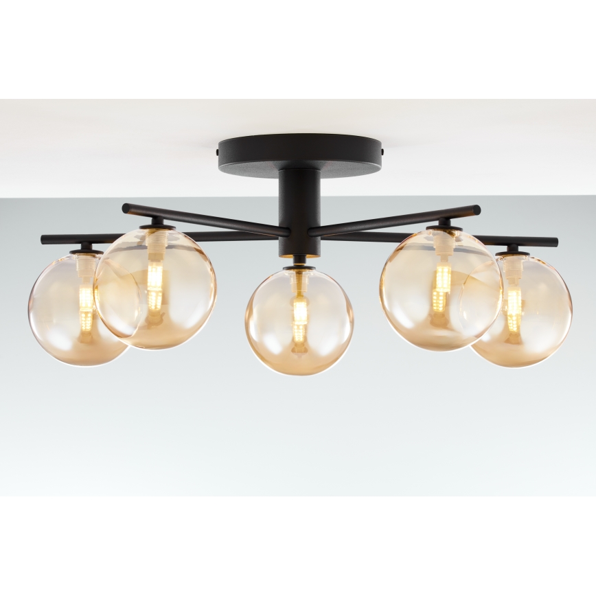 Jupiter 2047 - Lámpara de techo PRATO 5xG9/10W/230V negro/beige