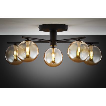 Jupiter 2047 - Lámpara de techo PRATO 5xG9/10W/230V negro/beige