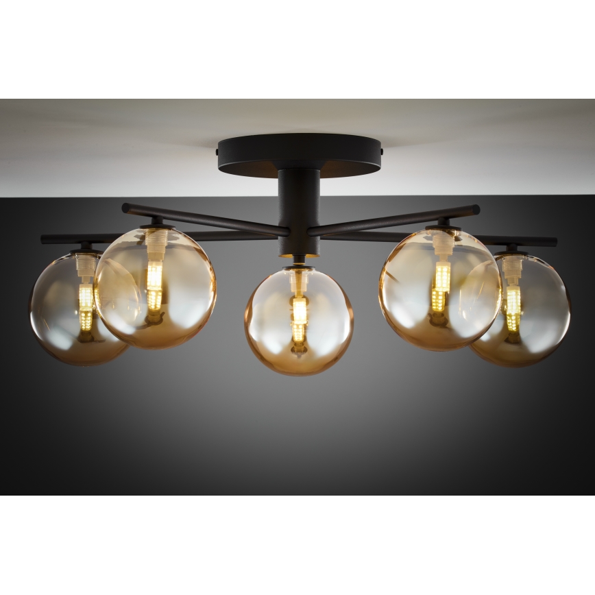 Jupiter 2047 - Lámpara de techo PRATO 5xG9/10W/230V negro/beige