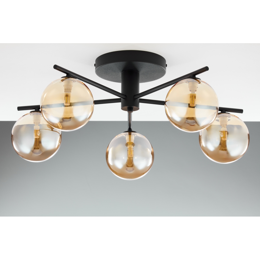 Jupiter 2047 - Lámpara de techo PRATO 5xG9/10W/230V negro/beige