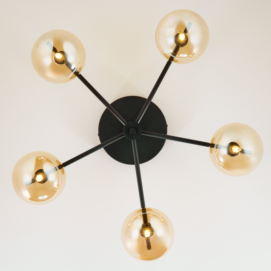 Jupiter 2047 - Lámpara de techo PRATO 5xG9/10W/230V negro/beige