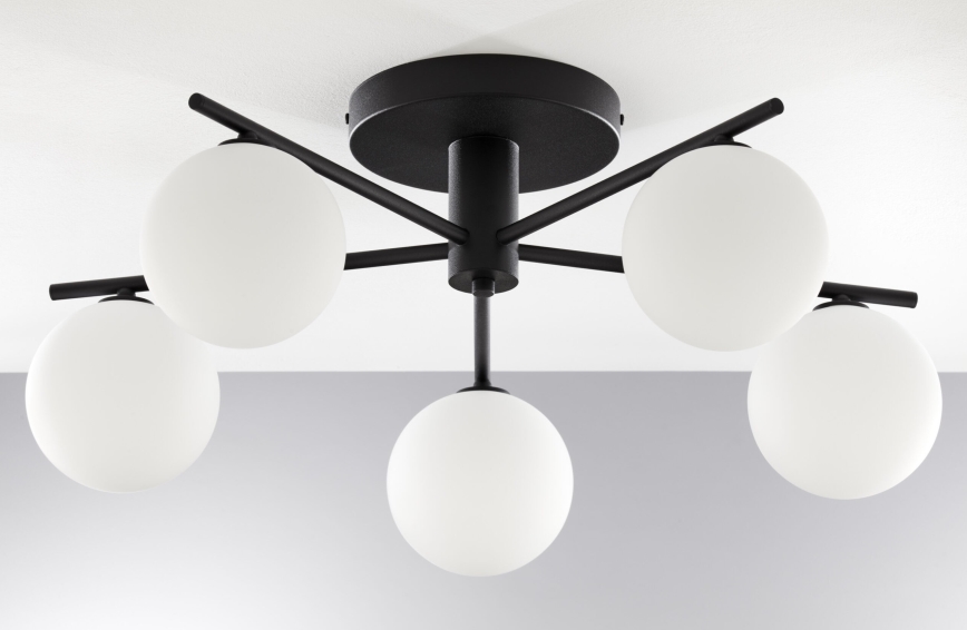 Jupiter 2049 - Lámpara de techo de superficie PRATO 5xG9/14W/230V negro/blanco