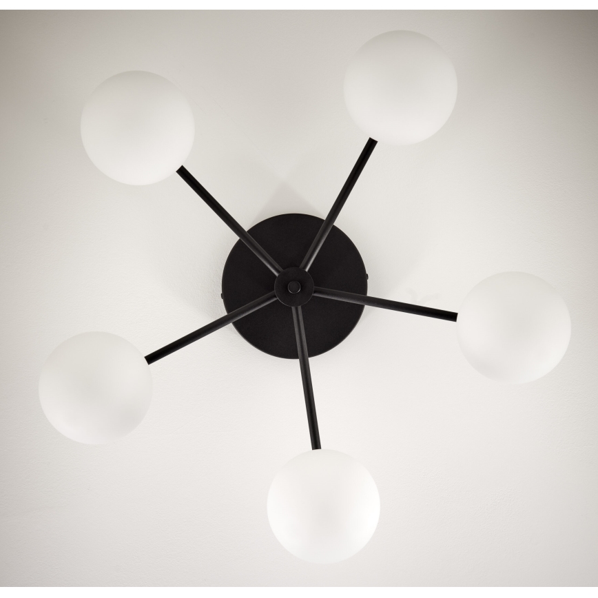 Jupiter 2049 - Lámpara de techo de superficie PRATO 5xG9/14W/230V negro/blanco