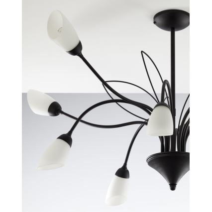 Jupiter 2056 - Lámpara colgante con barra GLORIOSA 10xG9/14W/230V negra