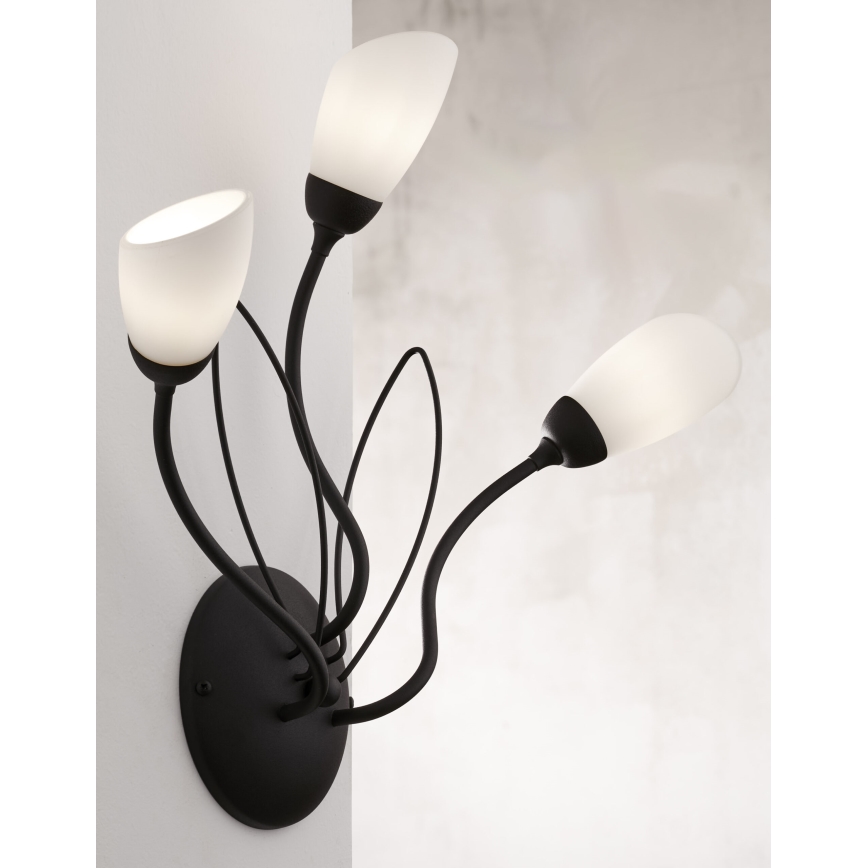 Jupiter 2059 - Aplique de pared GLORIOSA 3xG9/14W/230V negro