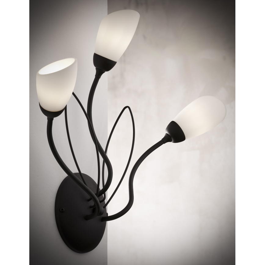 Jupiter 2059 - Aplique de pared GLORIOSA 3xG9/14W/230V negro