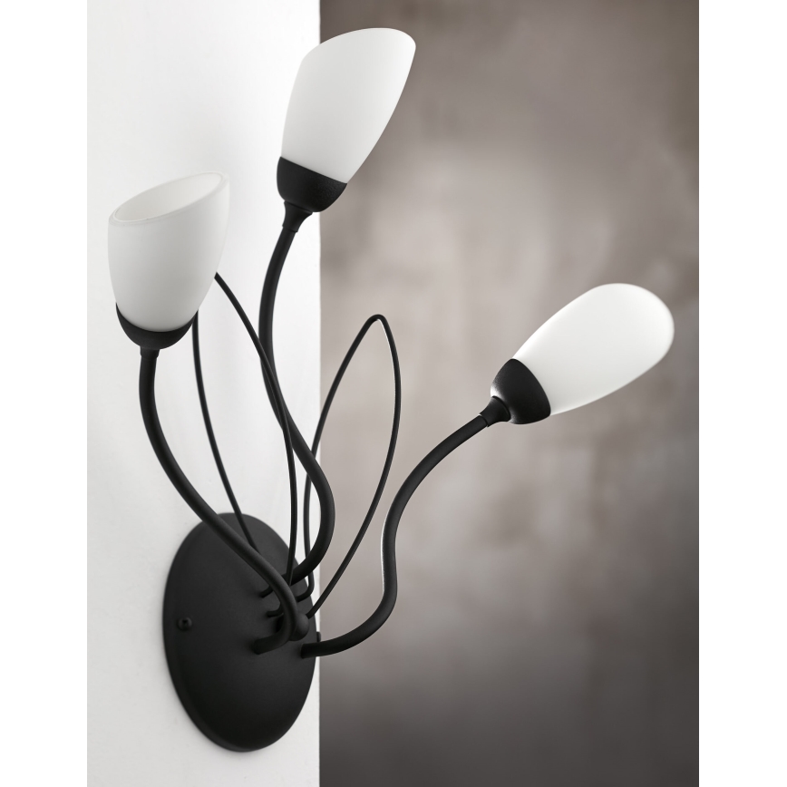 Jupiter 2059 - Aplique de pared GLORIOSA 3xG9/14W/230V negro