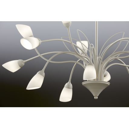 Jupiter 2062 - Lámpara colgante con cadena GLORIOSA 15xG9/14W/230V color crema