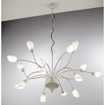 Jupiter 2062 - Lámpara colgante con cadena GLORIOSA 15xG9/14W/230V color crema