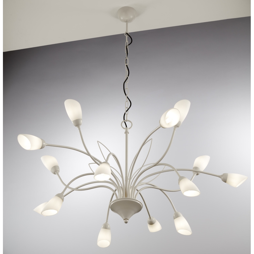 Jupiter 2062 - Lámpara colgante con cadena GLORIOSA 15xG9/14W/230V color crema