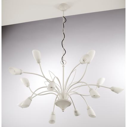 Jupiter 2062 - Lámpara colgante con cadena GLORIOSA 15xG9/14W/230V color crema