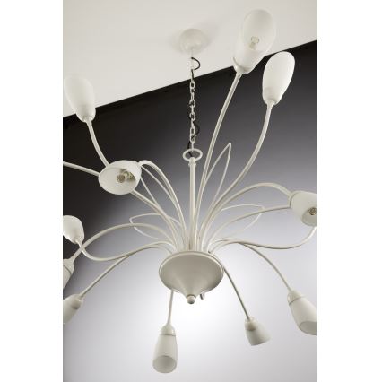 Jupiter 2062 - Lámpara colgante con cadena GLORIOSA 15xG9/14W/230V color crema