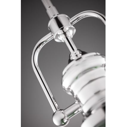 Jupiter 2071 - Lámpara de techo en varilla PLATINO 1xE27/15W/230V verde/cromo brillante