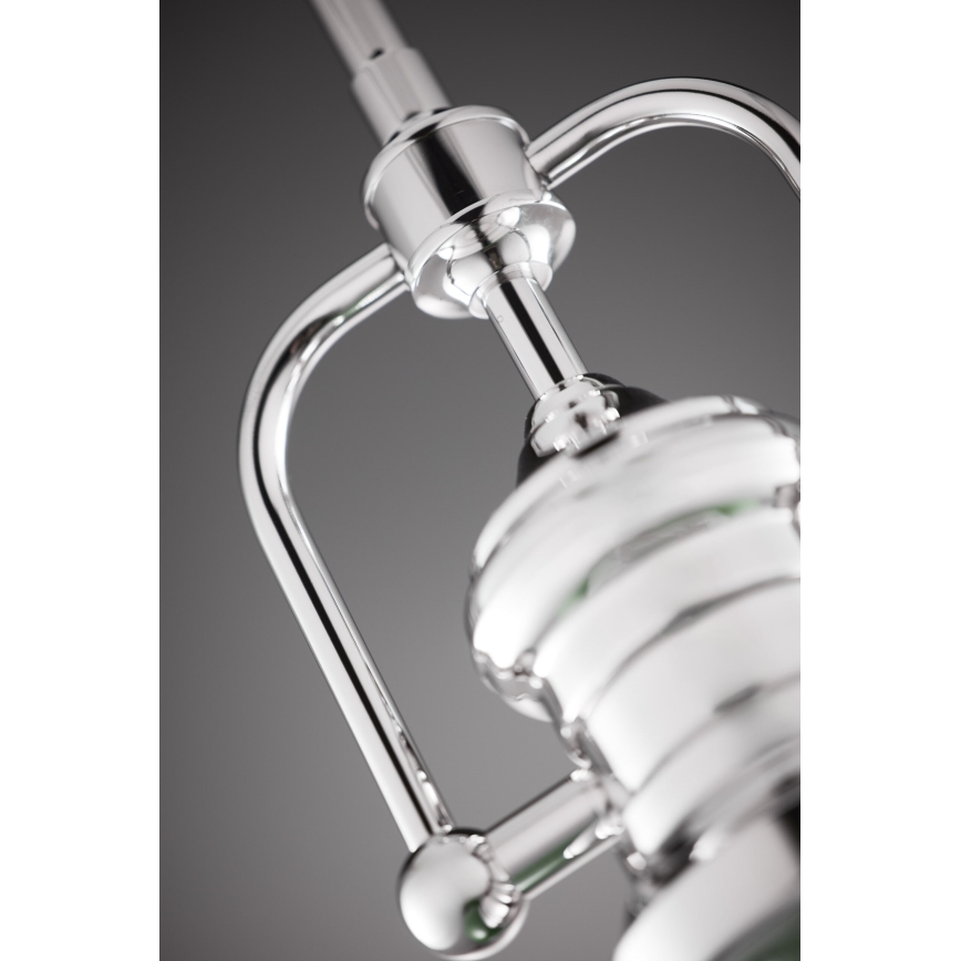 Jupiter 2071 - Lámpara de techo en varilla PLATINO 1xE27/15W/230V verde/cromo brillante