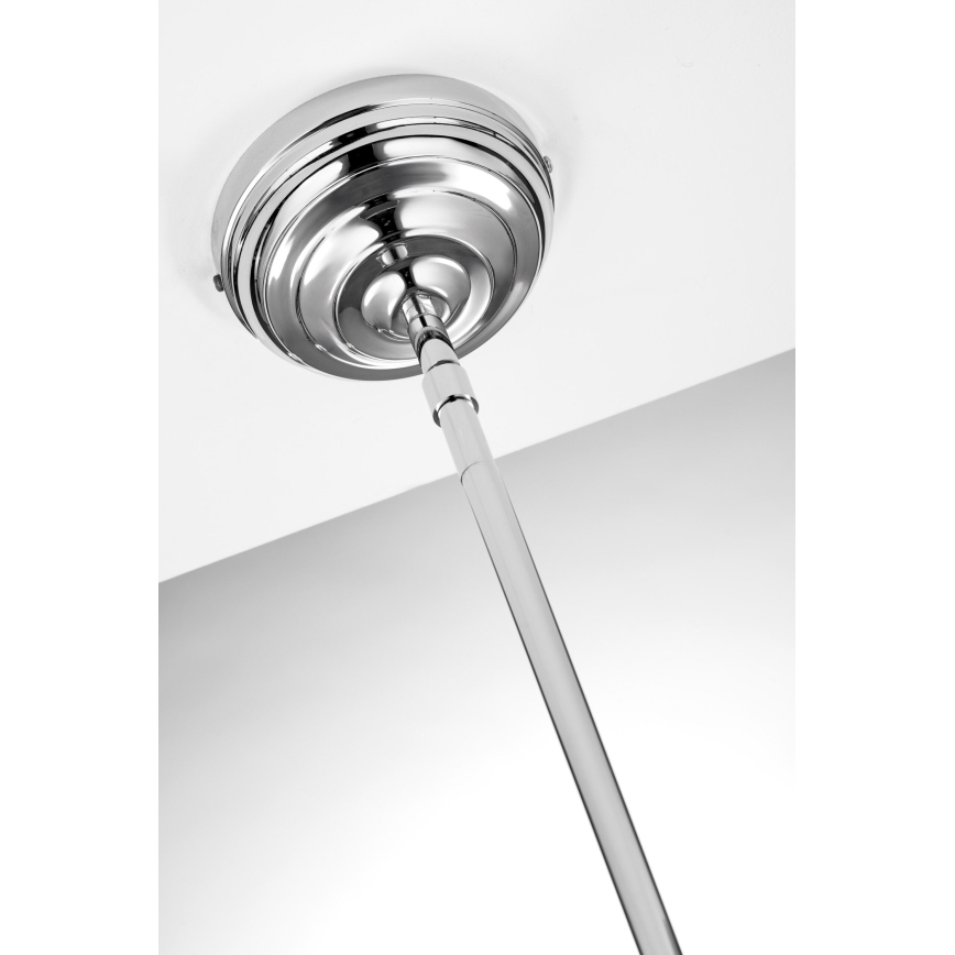 Jupiter 2071 - Lámpara de techo en varilla PLATINO 1xE27/15W/230V verde/cromo brillante