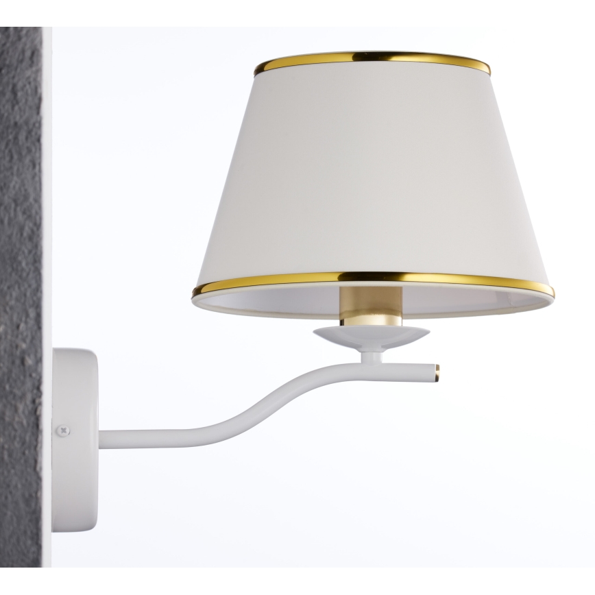 Jupiter 2086 - Lámpara de pared SAMBA 1xE27/15W/230V blanca/dorada