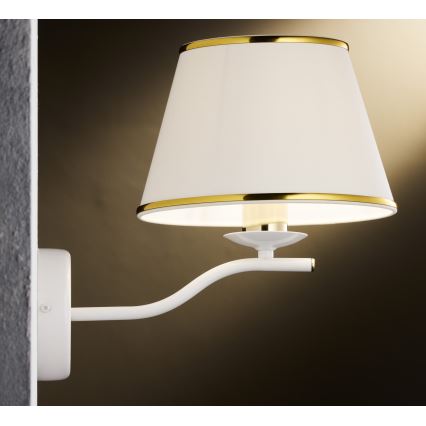 Jupiter 2086 - Lámpara de pared SAMBA 1xE27/15W/230V blanca/dorada
