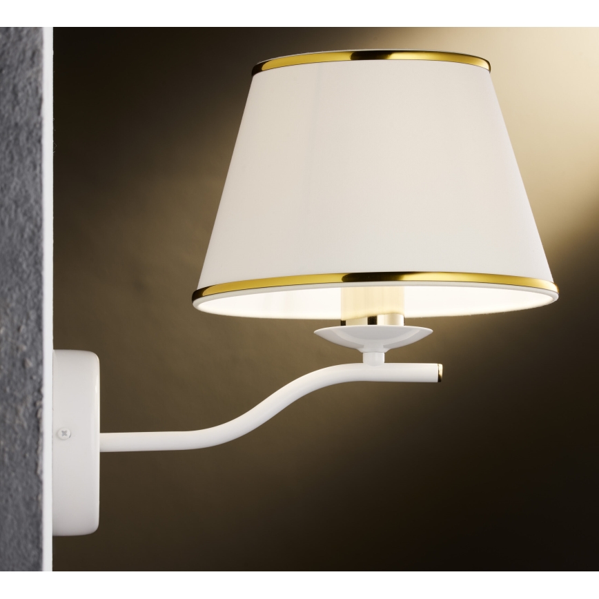 Jupiter 2086 - Lámpara de pared SAMBA 1xE27/15W/230V blanca/dorada