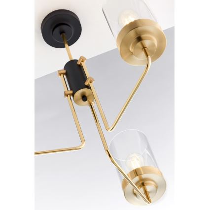 Jupiter 2087 - Lámpara de techo con varilla RAMIREZ 3xE27/15W/230V oro/negro