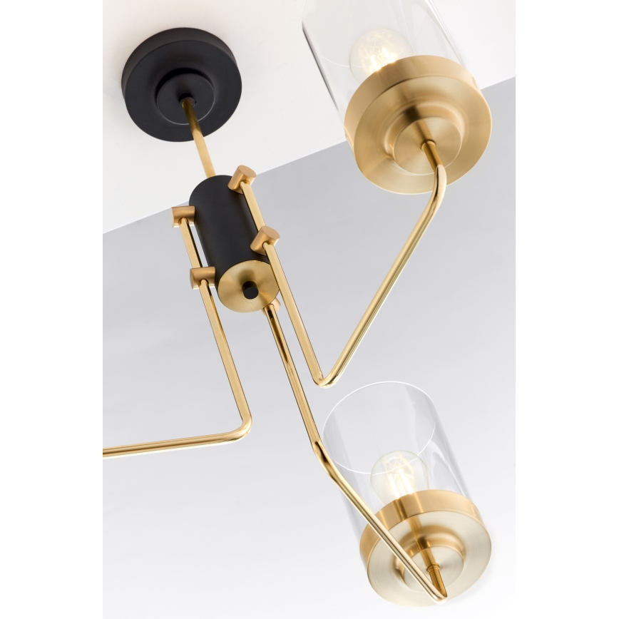 Jupiter 2087 - Lámpara de techo con varilla RAMIREZ 3xE27/15W/230V oro/negro