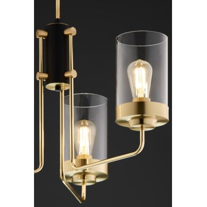 Jupiter 2087 - Lámpara de techo con varilla RAMIREZ 3xE27/15W/230V oro/negro