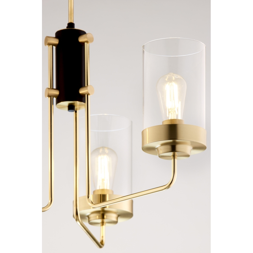 Jupiter 2087 - Lámpara de techo con varilla RAMIREZ 3xE27/15W/230V oro/negro