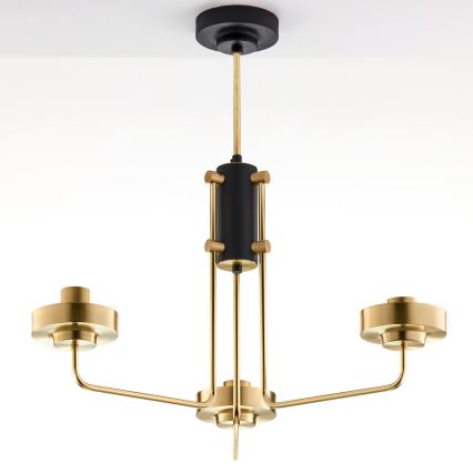 Jupiter 2087 - Lámpara de techo con varilla RAMIREZ 3xE27/15W/230V oro/negro