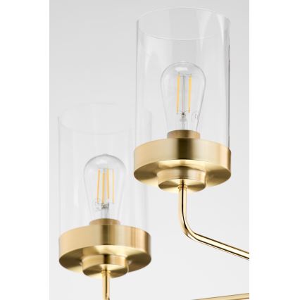 Jupiter 2088 - Lámpara de techo con barra RAMIREZ 5xE27/15W/230V dorada/negra