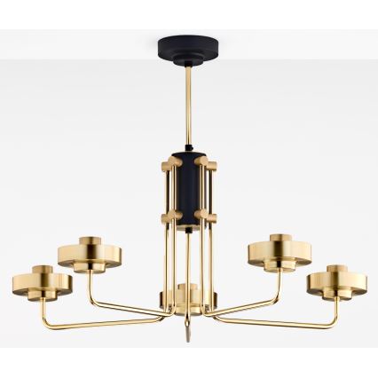 Jupiter 2088 - Lámpara de techo con barra RAMIREZ 5xE27/15W/230V dorada/negra