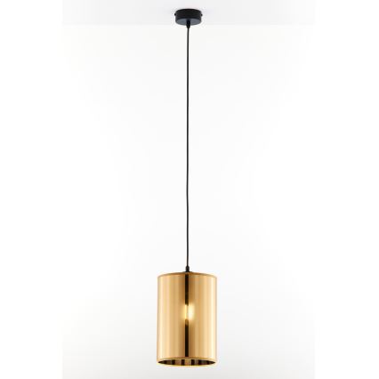 Jupiter 2090 - Lámpara colgante con cable CORTINA 1xE27/15W/230V dorada/negra