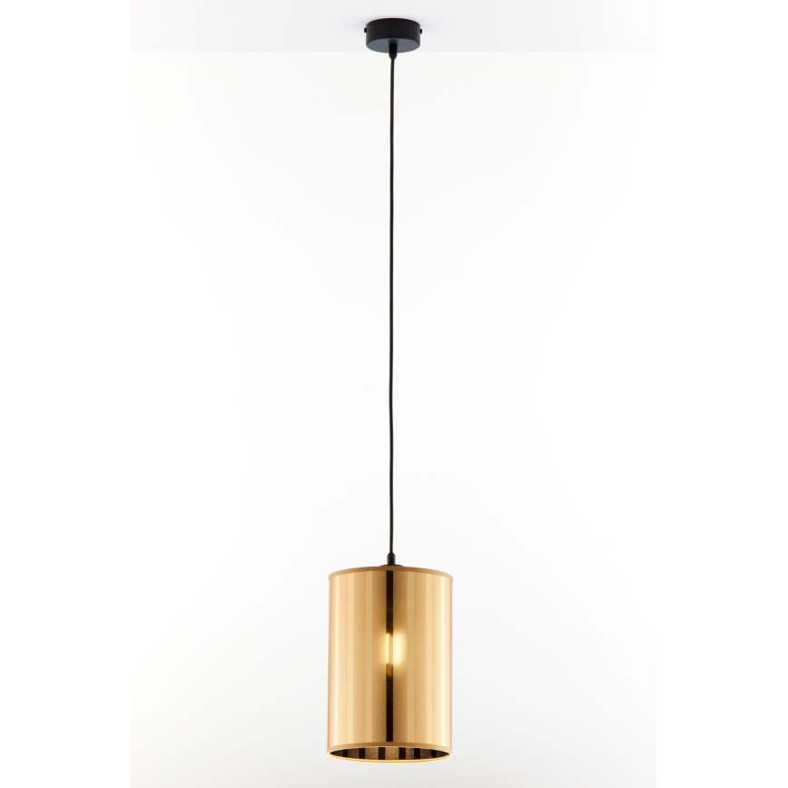 Jupiter 2090 - Lámpara colgante con cable CORTINA 1xE27/15W/230V dorada/negra