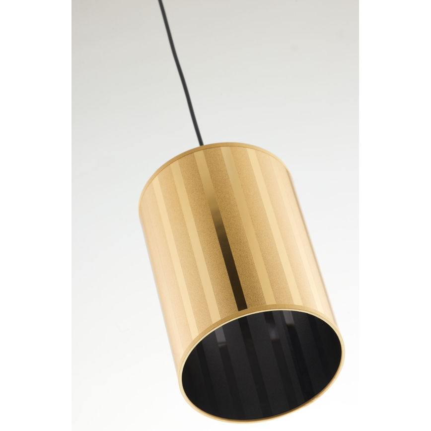 Jupiter 2090 - Lámpara colgante con cable CORTINA 1xE27/15W/230V dorada/negra