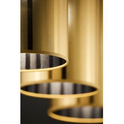 Jupiter 2092 - Lámpara colgante con cable CORTINA 3xE27/15W/230V dorado/negro