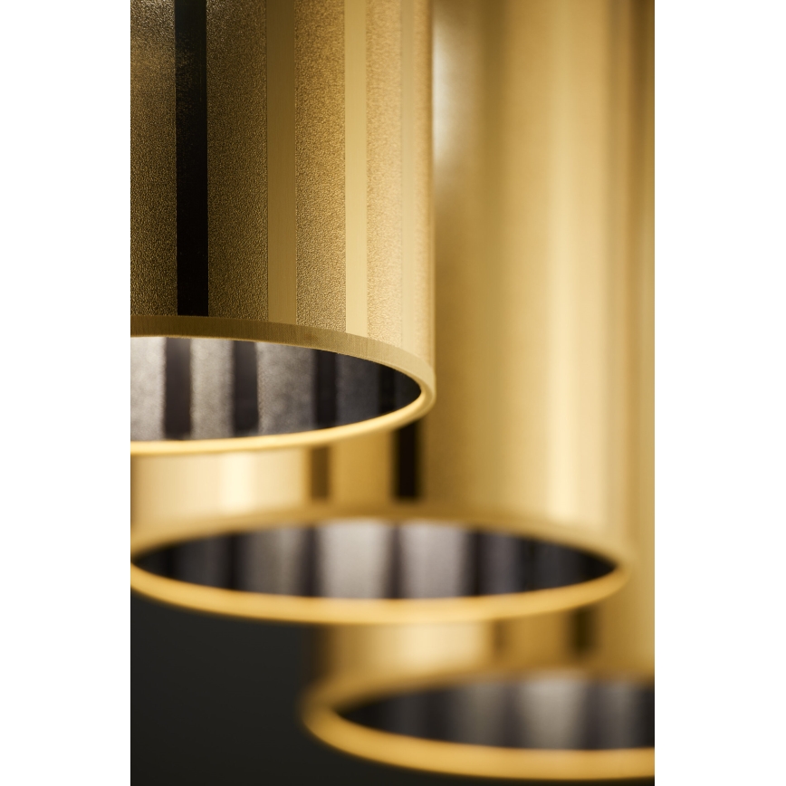 Jupiter 2092 - Lámpara colgante con cable CORTINA 3xE27/15W/230V dorado/negro