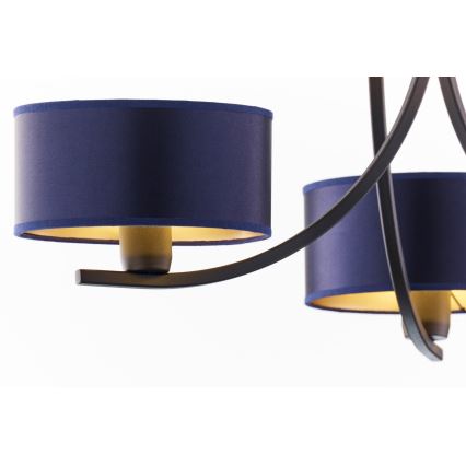 Jupiter 2099 - Lámpara colgante con cadena ARTHUR 3xE27/15W/230V azul/negro