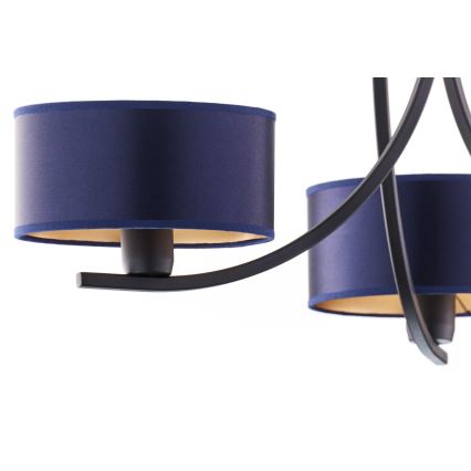 Jupiter 2099 - Lámpara colgante con cadena ARTHUR 3xE27/15W/230V azul/negro