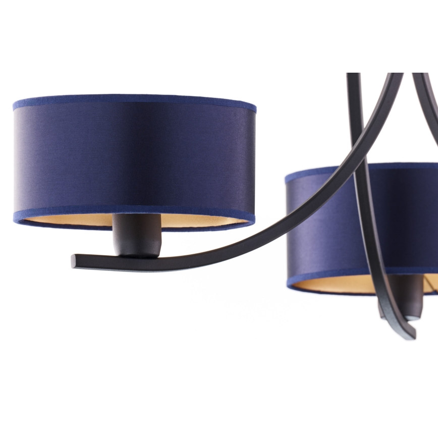 Jupiter 2099 - Lámpara colgante con cadena ARTHUR 3xE27/15W/230V azul/negro