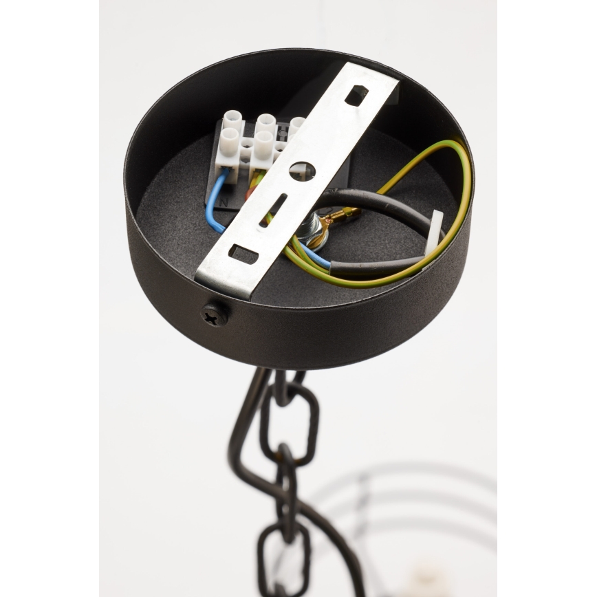 Jupiter 2101 - Lámpara colgante con cadena ARTHUR 5xE27/15W/230V azul/negro