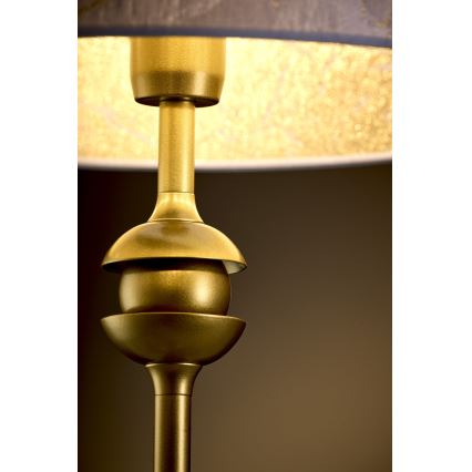 Jupiter 2112 - Lámpara de sobremesa KASZMIR 1xE27/15W/230V blanca/dorada/decoración de mármol