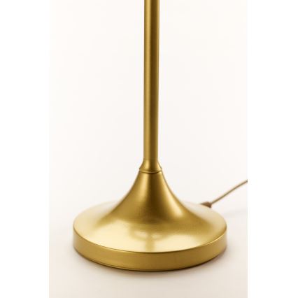 Jupiter 2112 - Lámpara de sobremesa KASZMIR 1xE27/15W/230V blanca/dorada/decoración de mármol