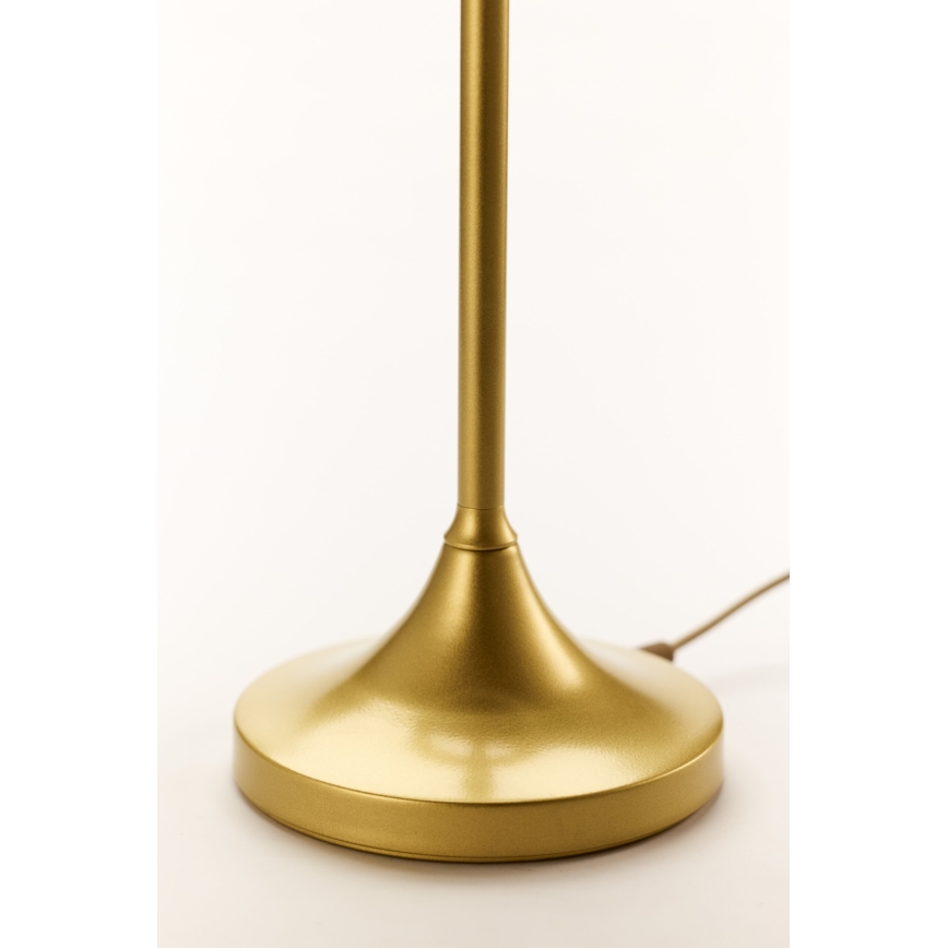 Jupiter 2112 - Lámpara de sobremesa KASZMIR 1xE27/15W/230V blanca/dorada/decoración de mármol