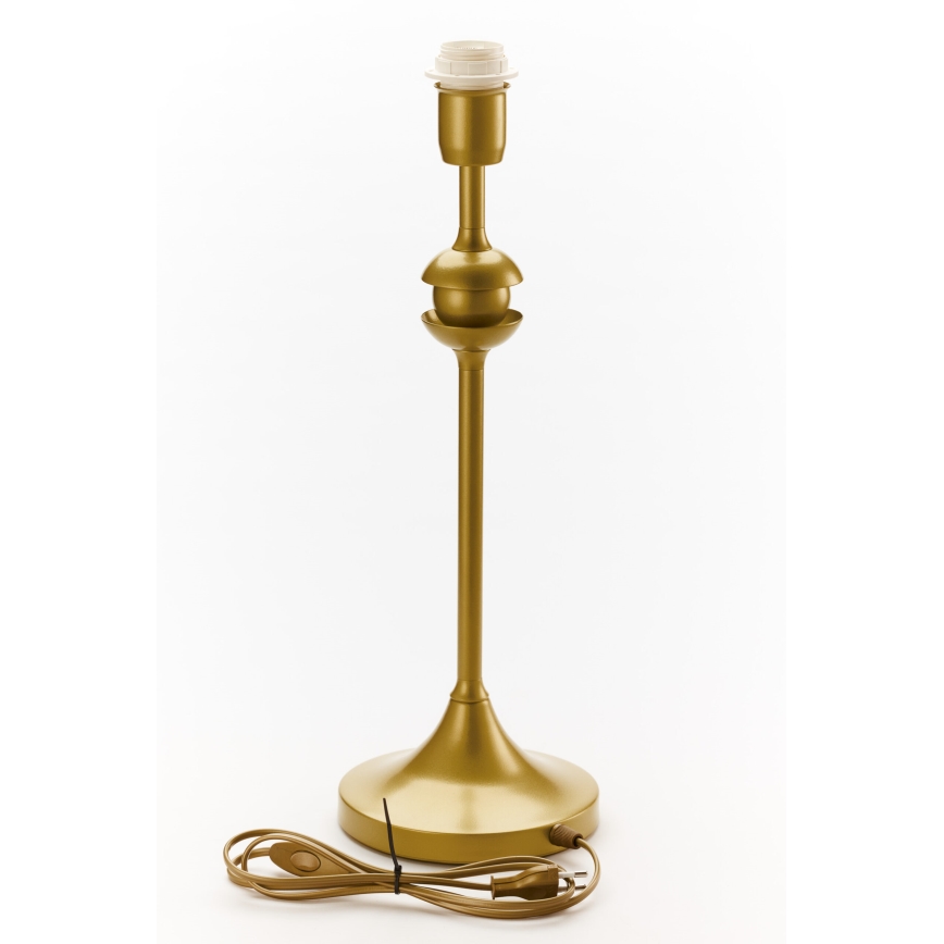 Jupiter 2112 - Lámpara de sobremesa KASZMIR 1xE27/15W/230V blanca/dorada/decoración de mármol