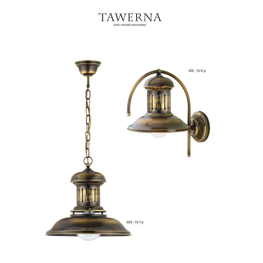 Jupiter 403 - TA 1 p - Lámpara colgante TAWERNA 1xE27/60W/230V