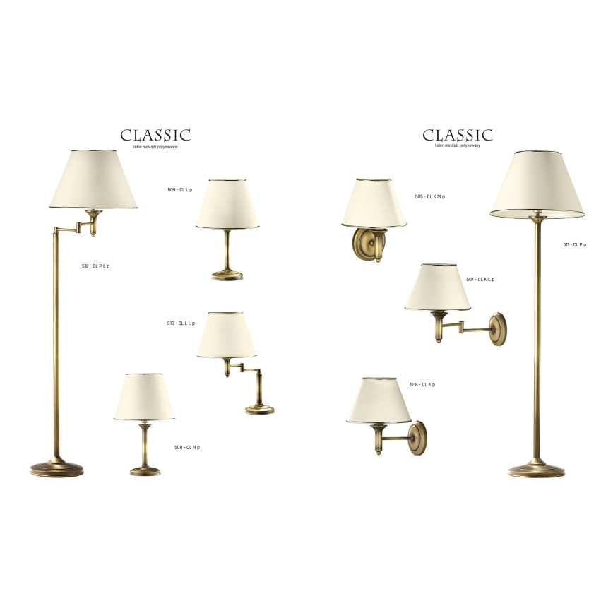 Jupiter 505 CL K M p - Aplique CLASSIC E27/60W/230V