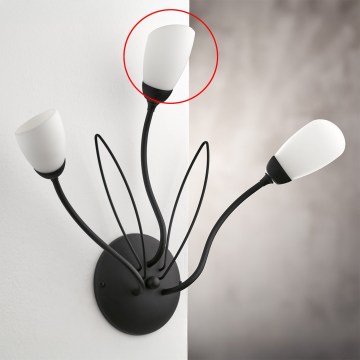 Jupiter - Cristal de repuesto universal GLORIOSA G9 Ø 6,5 cm blanco